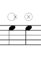 Drum edge or centre symbols